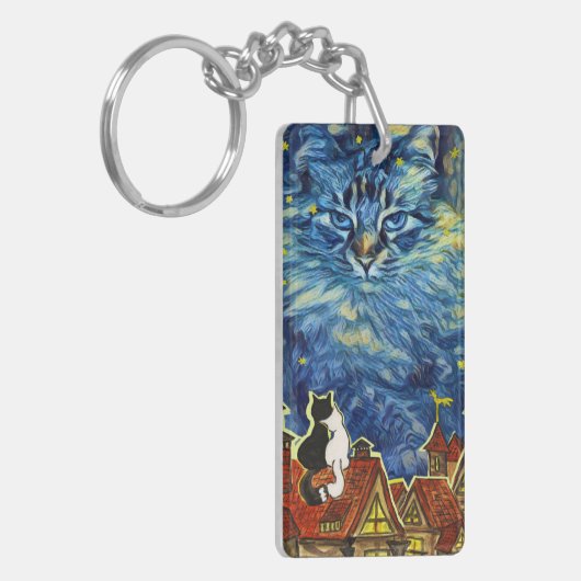 Porte-clés Starry Night Cat (Devant gauche)