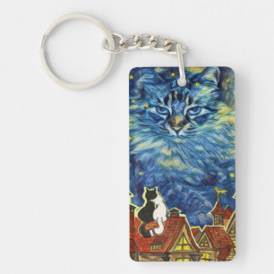 Porte-clés Starry Night Cat
