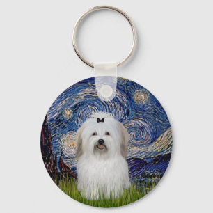 Porte-clés Starry Night - Coton de Tulear 2