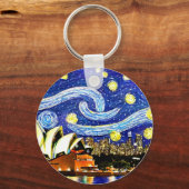 Porte-clés Starry Night Sydney Australie Opéra (Verso)