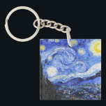 Porte-clés Starry Night Van Gogh<br><div class="desc">Peinture à l'huile du maître hollandais Vincent Van Gogh (1853-1890) Probablement son tableau le plus célèbre, Van Gogh peint "La Nuit étoilée" en 1889 de mémoire alors qu'il se trouvait dans un asile en France où il s'est enregistré pour la dépression. Dans le tableau, il y a la lune, Vénus...</div>