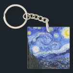 Porte-clés Starry Night Van Gogh<br><div class="desc">Peinture à l'huile du maître hollandais Vincent Van Gogh (1853-1890) Probablement son tableau le plus célèbre, Van Gogh peint "La Nuit étoilée" en 1889 de mémoire alors qu'il se trouvait dans un asile en France où il s'est enregistré pour la dépression. Dans le tableau, il y a la lune, Vénus...</div>