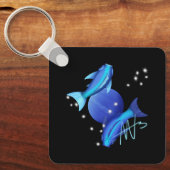 Porte-clés Starry Pisces Neptune Zodiac Metal (Recto)