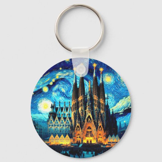 Porte-clés Starry Sagrada Familia Barcelona (Recto)