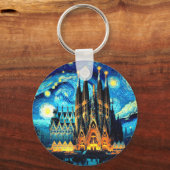 Porte-clés Starry Sagrada Familia Barcelona (Verso)