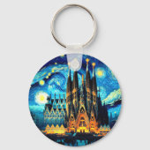 Porte-clés Starry Sagrada Familia Barcelona (Verso)