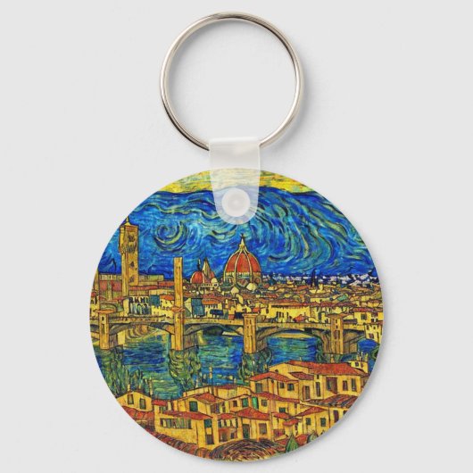 Porte-clés Starry Starry Night Florence Italie (Recto)