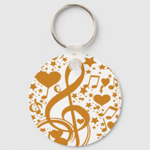 Porte-clés Stars, Hears et The Music Notes, Gold_