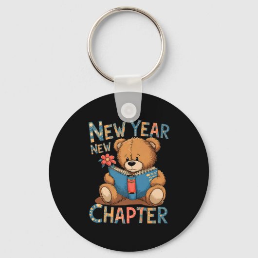 Porte-clés Start A New Chapter 2024 Cute Bear Adorable Teddy (Recto)