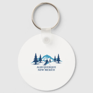 Porte-clés Station de ski d'Albuquerque Nouveau-Mexique Skieu
