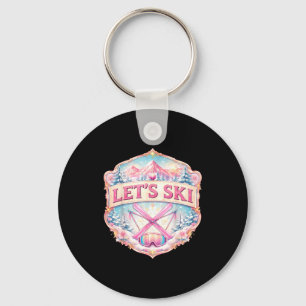 Porte-clés Station de ski Lets femme skieuse ski fille hiver