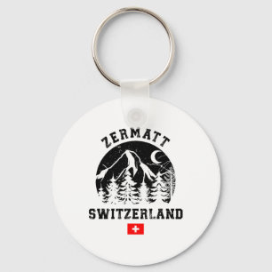 Porte-clés Station de ski Zermatt Suisse Alpes Ski alpin
