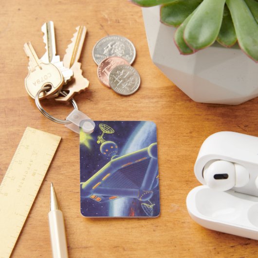 Porte-clés Station spatiale orbitante de science-fiction vint (Bureau)
