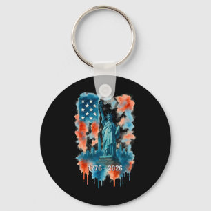 Porte-clés Statue de la Liberté Drapeau 250 Ans 1776-2026 250
