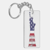 Porte-clés Statue de la Liberté, États-Unis Drapeau, Etoiles  (Devant gauche)