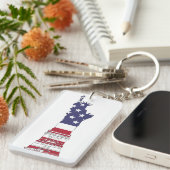 Porte-clés Statue de la Liberté, États-Unis Drapeau, Etoiles  (Devant droit)
