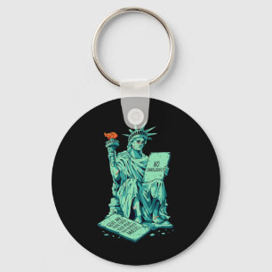 Porte-clés Statue de la Liberté immigrante policière anti-Tru