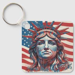 Porte-clés Statue de la Liberté New York Patriotique USA Libe