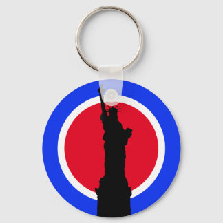 Porte-clés Statue de la Liberté Silhouette Pop Art