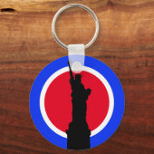 Porte-clés Statue de la Liberté Silhouette Pop Art (Recto)