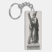 Porte-clés Statue de Saint André Apôtre avec croix (Devant gauche)