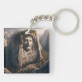 Porte-clés Statue Divine : Le Seigneur Est Mon Rocher (Dos)