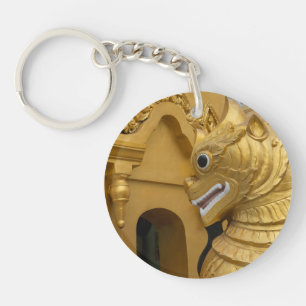 Porte-clés Statue du Lion d'or au temple