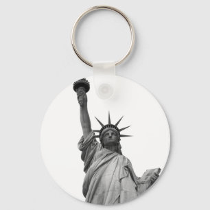 Porte-clés Statue noire et blanche de la Liberté