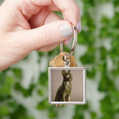 Porte-clés Statuette d'un chat représentant la déesse Bastet (main)