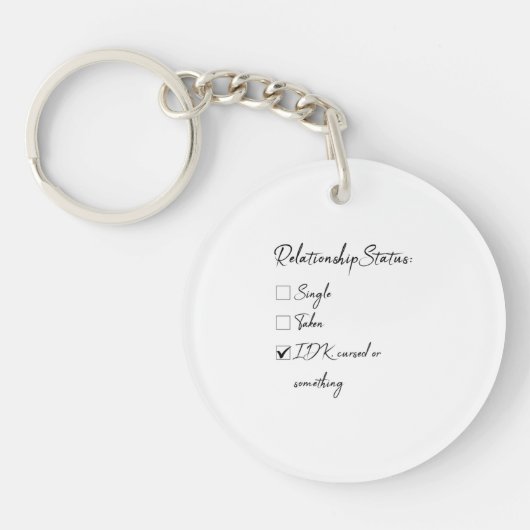 Porte-clés Statut Saint Valentin pour célibataires (Devant)