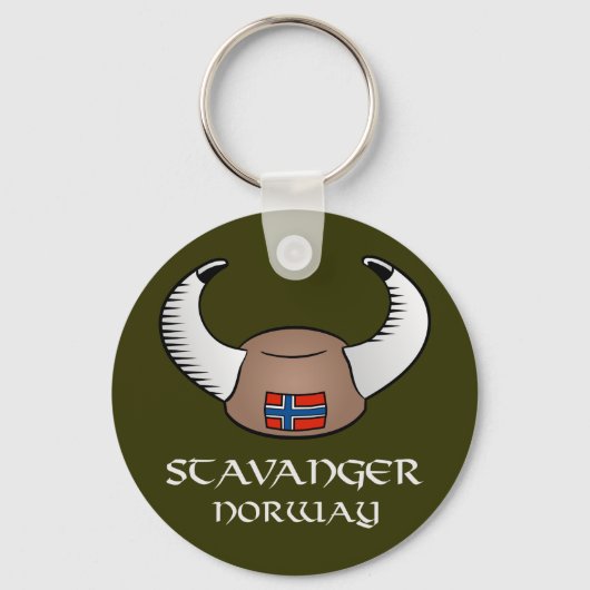 Porte-clés Stavanger Norvège Viking Casquette (Recto)