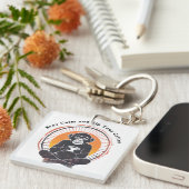 Porte-clés Stay Calm and Sip Your Coffee Design  (Devant Droit)