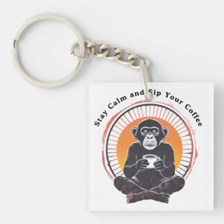 Porte-clés Stay Calm and Sip Your Coffee Design