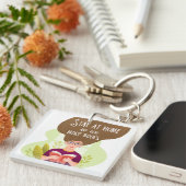 Porte-clés Stay Home Read More Books Book Lover (Devant Droit)