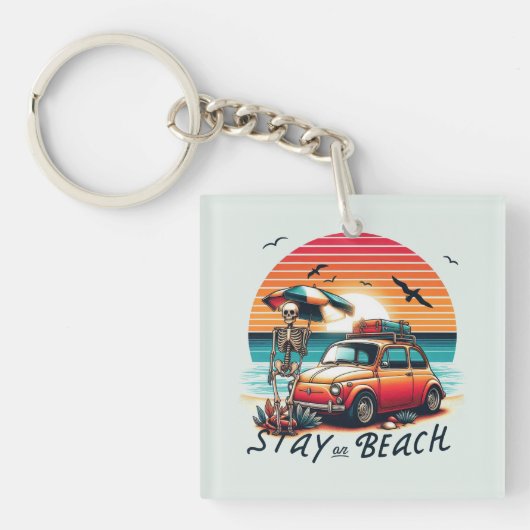 Porte-clés Stay On Beach - Retro Vibes - Skeleton (Devant)
