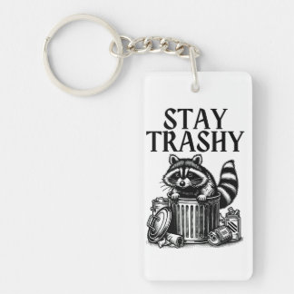 Porte-clés Stay Trashy Raccoon