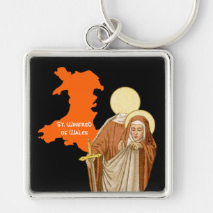 Porte-clés Ste Winifred de Galles (P 002)