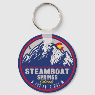 Porte-clés Steamboat Springs Colorado Retro Sunset Souvenirs