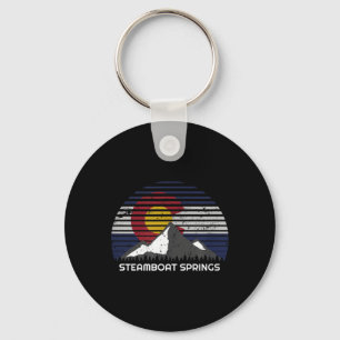 Porte-clés Steamboat Springs Colorado x Drapeau CO Sommet Mtn