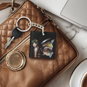Porte-clés Steampunk Fée mécanique