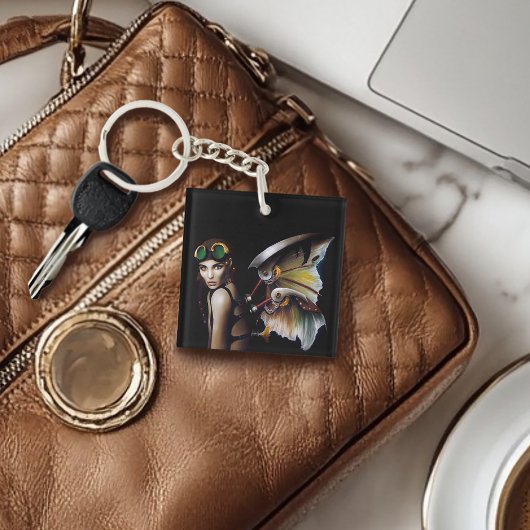 Porte-clés Steampunk Fée mécanique