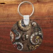 Porte-clés Steampunk - Horloge - Time Machine (Recto)
