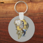 Porte-clés Steampunk - lettre d'anniversaire-D (Recto)