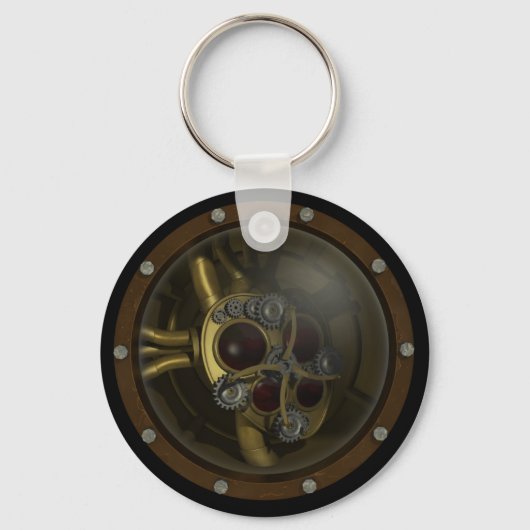 Porte-clés Steampunk Mécanique Coeur Keychain (Recto)