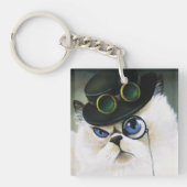 Porte-clés Steampunk Siamese Perswian Chat (Devant)