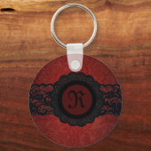 Porte-clés Steampunk Vampire Red Lace Gothique monogramme (Recto)