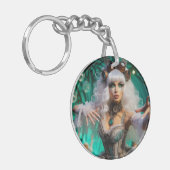 Porte-clés Steampunk Victorian Futuristic Green Dancer (Devant gauche)