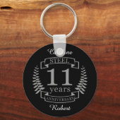 Porte-clés Steel Eleventh wedding anniversary 11 ans (Recto)