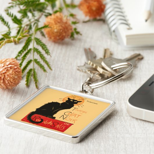 Porte-clés Steinlen Chat Noir Classique Art Français (Côté)