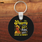 Porte-clés Stepng Into My 65th Birthday Christian Afro Women (Recto)